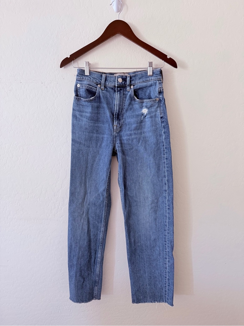 Everlane The Way-High Jean Women’s 25 Regular High Rise Raw Hem Organic Cotton